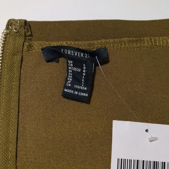 Forever 21 Crop Top  Sleeveless Olive Green size Large - Picture 4 of 8